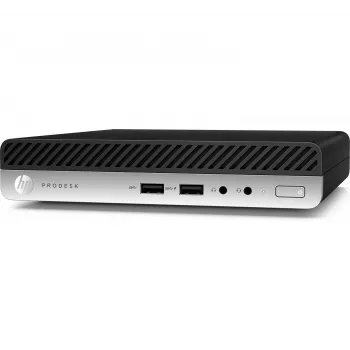 HP ProDesk 400 G4 Atnaujintas Intel® Core™ i5 i5-8400T 8 GB DDR4-SDRAM 256 GB SSD Windows 10 Pro Mini PC Juodas, Sidabrinis