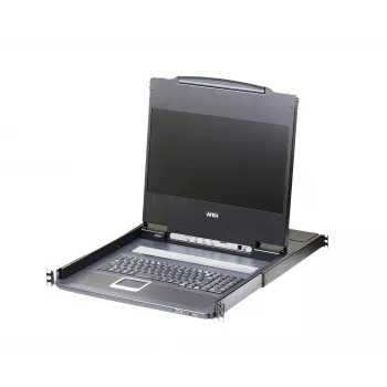 ATEN CL6700MW-ATA-2XK06UG KVM konsolė su 17,3 colių ekranu, 1U, juoda