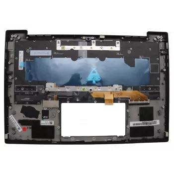 Viršutinis dangtelis su integruota apšviesta klaviatūra, skirta Lenovo ThinkPad X1 Carbon Gen 13 (modelis 5M11Q55957), juoda/daugiaspalvė