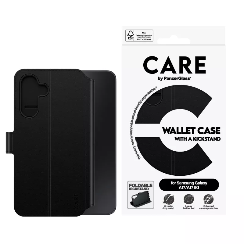 PanzerGlass CARE™ by ® Wallet Case su laikikliu Samsung Galaxy M17 5G | A17 | A17 5G