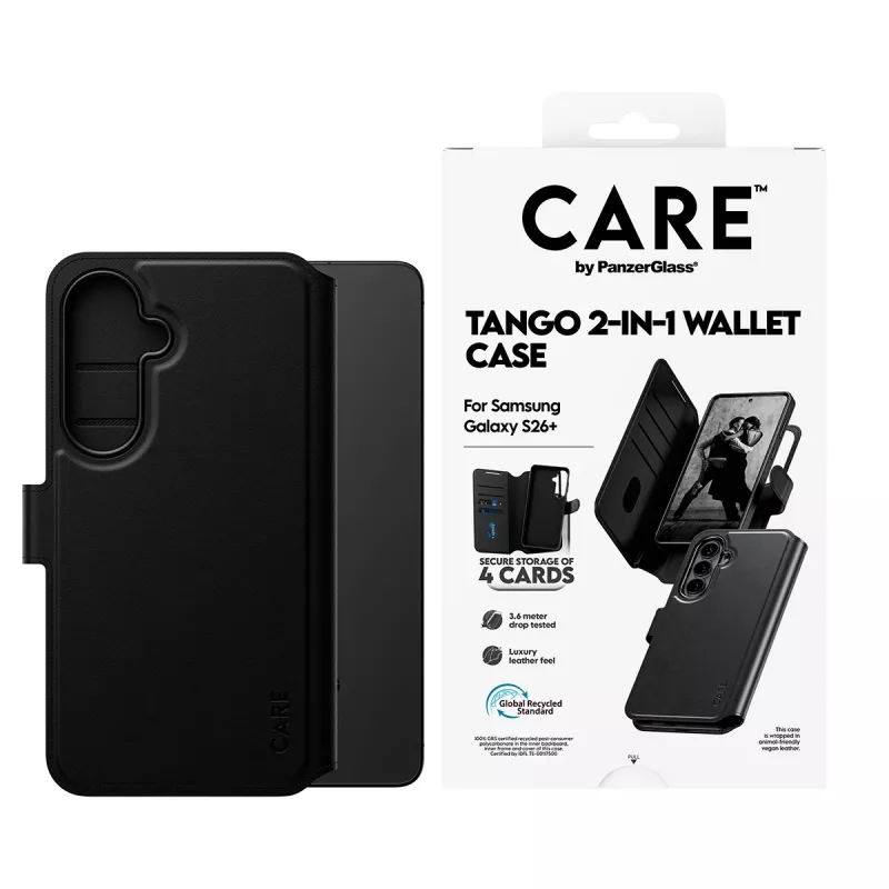PanzerGlass CARE™ by ® Tango 2-in-1 dėklas su pinigine ir Qi Samsung Galaxy S26+