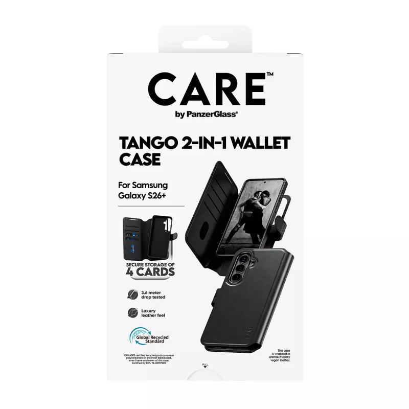 PanzerGlass CARE™ by ® Tango 2-in-1 dėklas su pinigine ir Qi Samsung Galaxy S26+