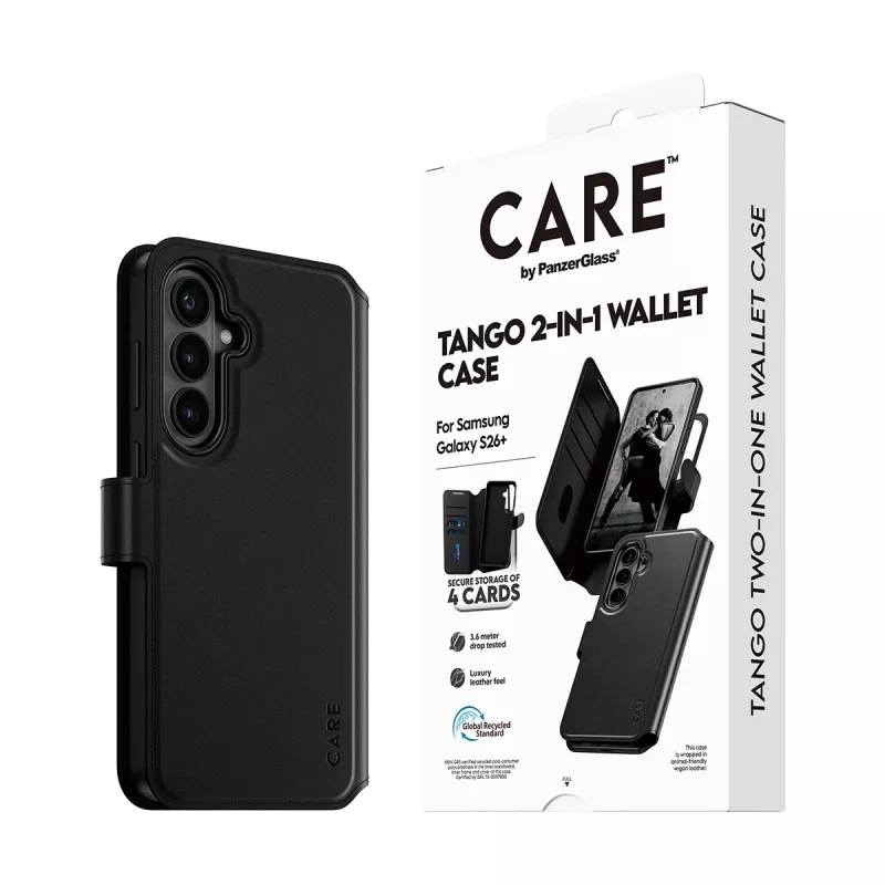 PanzerGlass CARE™ by ® Tango 2-in-1 dėklas su pinigine ir Qi Samsung Galaxy S26+