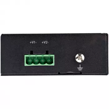 StarTech.com Pramoninis Gigabit PoE įpurškiklis – didelės spartos / didelės galios 90 W – 802.3bt PoE++ 52V–56V DC DIN bėgelis UPoE/Ultra Power Over Ethernet įpurškiklio adapteris –40°C iki +75°C atšiaurioms sąlygoms