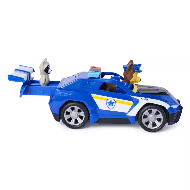 PAW Patrol: Chase Gelbėtojų Policijos Automobilis su 2 Figūrėlėmis, Atbulinės Eigos Veiksmas, Žaislas 3+ Metų