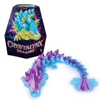 CrystaLynx Dragons 9 colių kolekcinė artikuliuota drakonų figūrėlė vaikams ir suaugusiems, blind box, fidget žaislai namams, biurui ir stalo dekorui (stiliai gali skirtis)