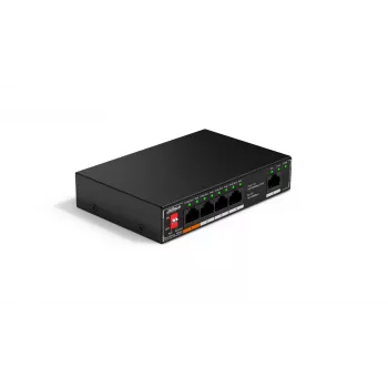 Nevaldomas PoE jungiklis Dahua Technology SF1005P — 5x Fast Ethernet (10/100), L2, PoE, 48–57 V, juodas