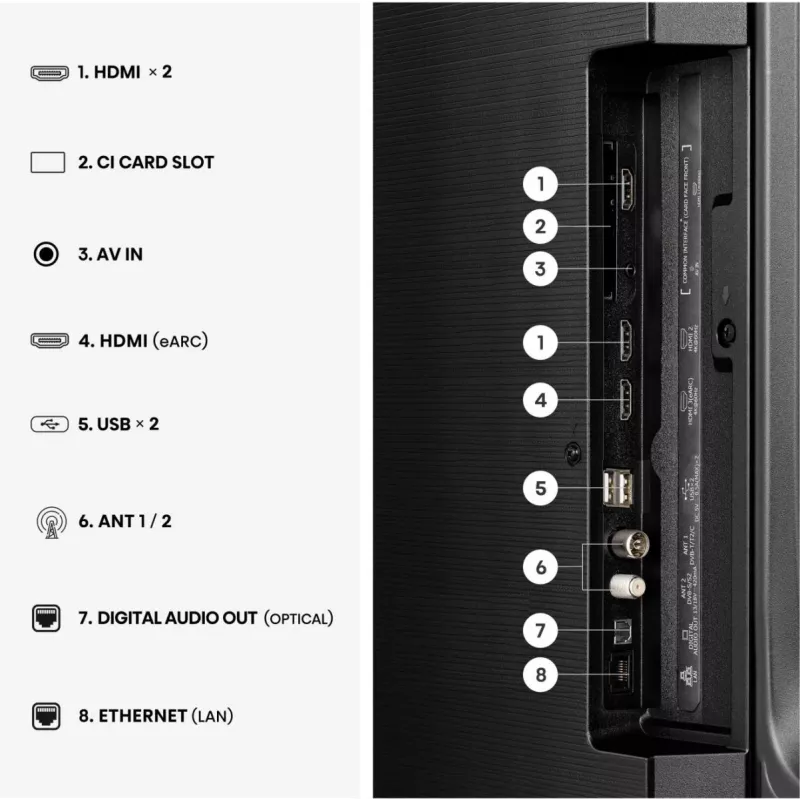 Hisense 43A6S 43 colių 4K Ultra HD QLED išmanusis televizorius (3840x2160) Direct-LED Wi-Fi juodas