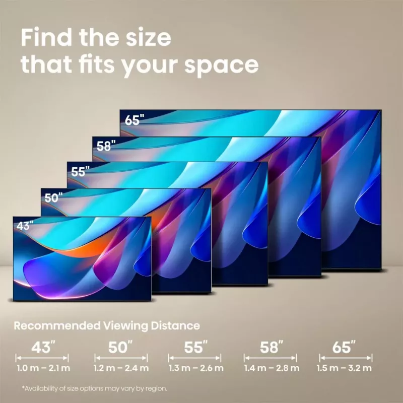 Hisense 43A6S 43 colių 4K Ultra HD QLED išmanusis televizorius (3840x2160) Direct-LED Wi-Fi juodas