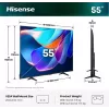 Televizorius Hisense 55A6S 55 colių (139,7 cm) QLED 4K Ultra HD Smart TV su DVB-T2/C/S2, Wi‑Fi, Direct‑LED – Juodas
