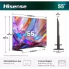 Hisense 55E7S 55 colių QLED 4K Ultra HD išmanusis televizorius su VIDAA, Direct-LED, 3840×2160, 330 cd/m², DVB-T2/C/S2, Wi‑Fi, juodas