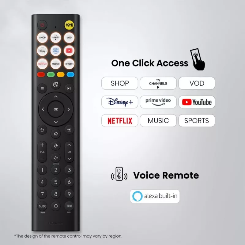 Hisense 55E7S 55 colių QLED 4K Ultra HD išmanusis televizorius su VIDAA, Direct-LED, 3840×2160, 330 cd/m², DVB-T2/C/S2, Wi‑Fi, juodas