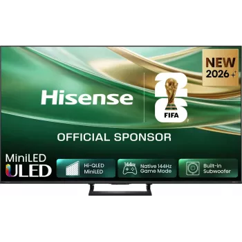 Hisense 85E8S 85 colių ULED 4K Mini LED išmanusis televizorius, 3840×2160, 400 cd/m², Wi‑Fi, HomeOS (Pilka)