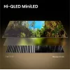 Televizorius Hisense 85E68S 65 colių ULED MiniLED UltraHD/4K, trigubas imtuvas, 144Hz skydelis, įmontuotas žemų dažnių garsiakalbis