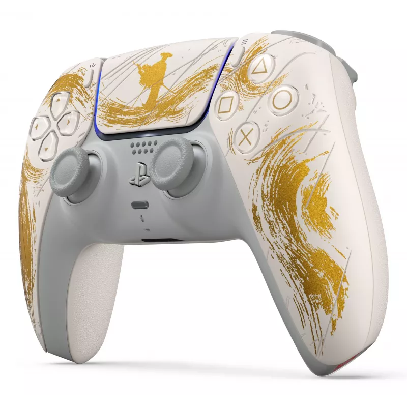 Sony DualSense belaidis valdiklis – Ghost of Yōtei Gold Limited Edition Auksinis, Baltas Bluetooth/USB žaidimų pultas Analogo / Skaitmeninis Android, MAC, PC, PlayStation 5, iOS