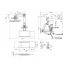 Darbinė ranka MULTIBRACKETS M Workstation Arm Single – vieno monitoriaus stovas, 15–27 colių, iki 11,5 kg, aukščio reguliavimas 0–124 mm, klaviatūros lentyna 449×207 mm, balta