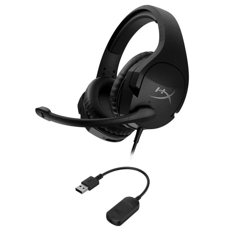 Ausinės HyperX Cloud Stinger S, laidinės, ant galvos, žaidimams, juodos