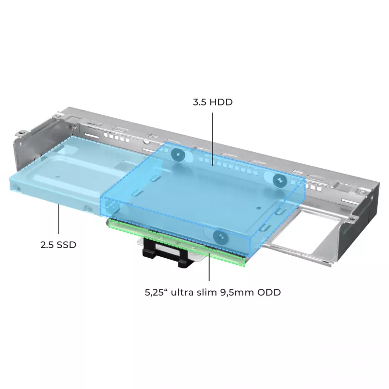 Kompiuterio korpusas CHIEFTEC DT-10B-300 Small Form Factor (SFF) juodas su 300 W TFX maitinimo bloku