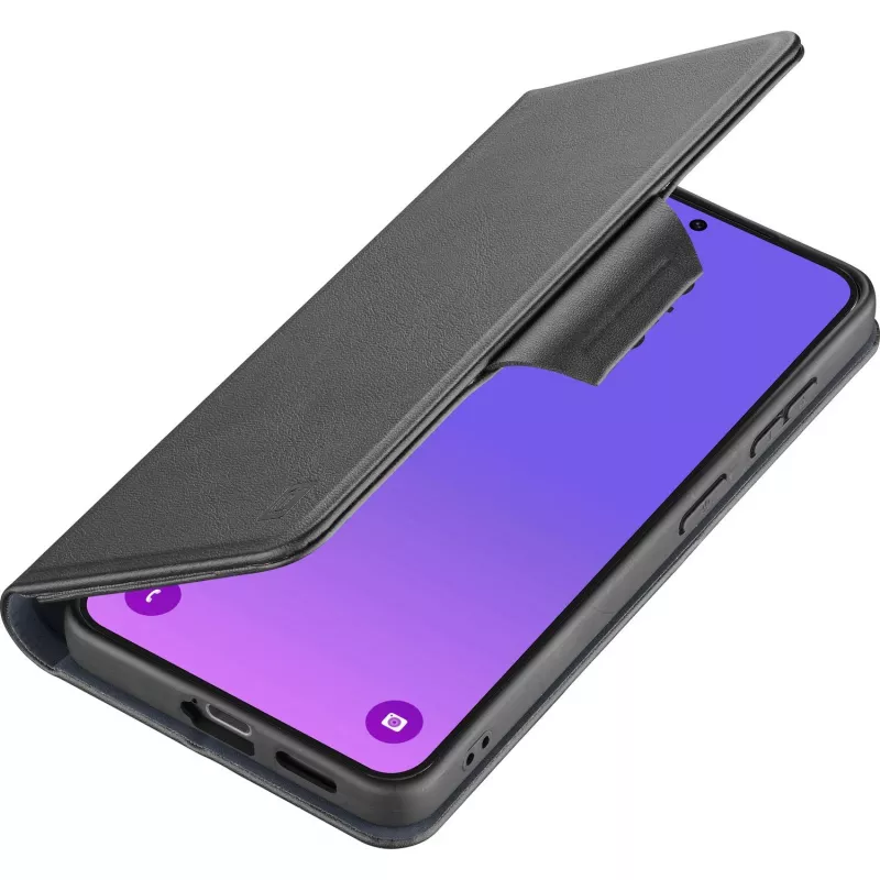 Cellularline Book Agenda 2 dėklas Galaxy A57 – knygos stiliaus dirbtinės odos dėklas su magnetiniu užraktu, stovo funkcija ir RFID/NFC apsauga