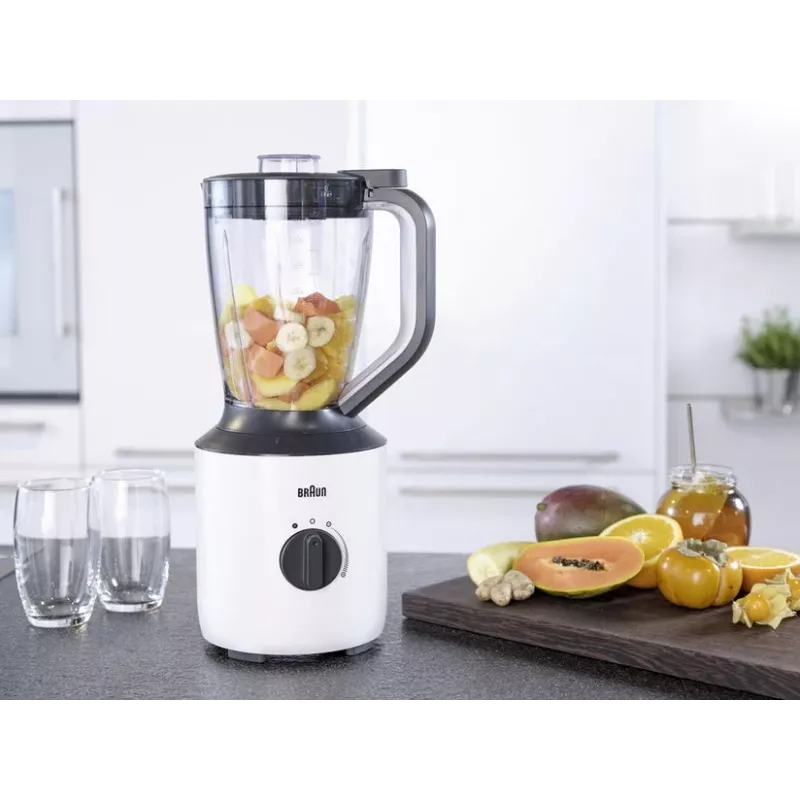 Braun PowerBlend 3 stalinis blenderis 1,5 L 800 W juodas, baltas