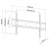 Techly sieninis laikiklis itin plokščiam LED LCD televizoriui 40-65 col., 101,6-165,1 cm, VESA 100x100-600x400 mm, metalinis, juodas