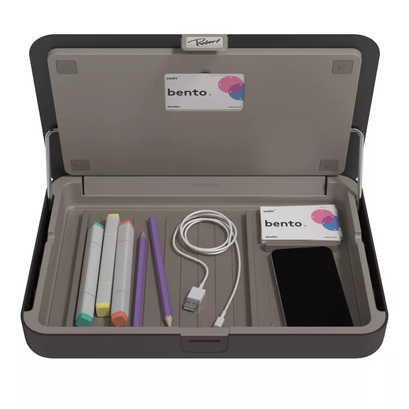 Dataflex Addit Bento® ergonomic toolbox 903 – nešiojamojo kompiuterio stovas, juodas, 38,1 cm (15 inch)