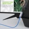 Techly IDATA USB-ETGIGA-AA nešiojamojo kompiuterio dokas / prievadų kartotuvas, laidinis USB 3.2 Gen 1 (3.1 Gen 1) Type-A, juodas, sidabrinis