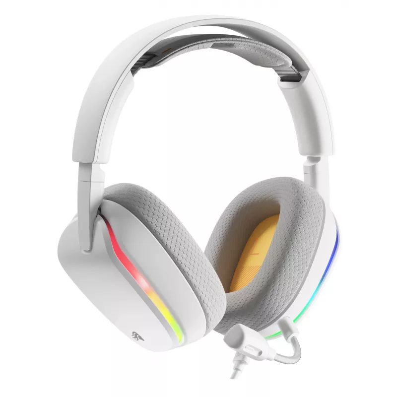 Glorious Gaming GHS Eternal RGB – Stereo RGB žaidimų ausinės, PC, PS5, PS4, Switch, baltos