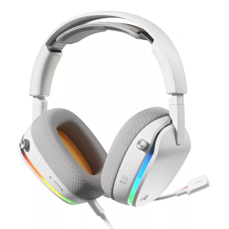 Glorious Gaming GHS Eternal RGB – Stereo RGB žaidimų ausinės, PC, PS5, PS4, Switch, baltos