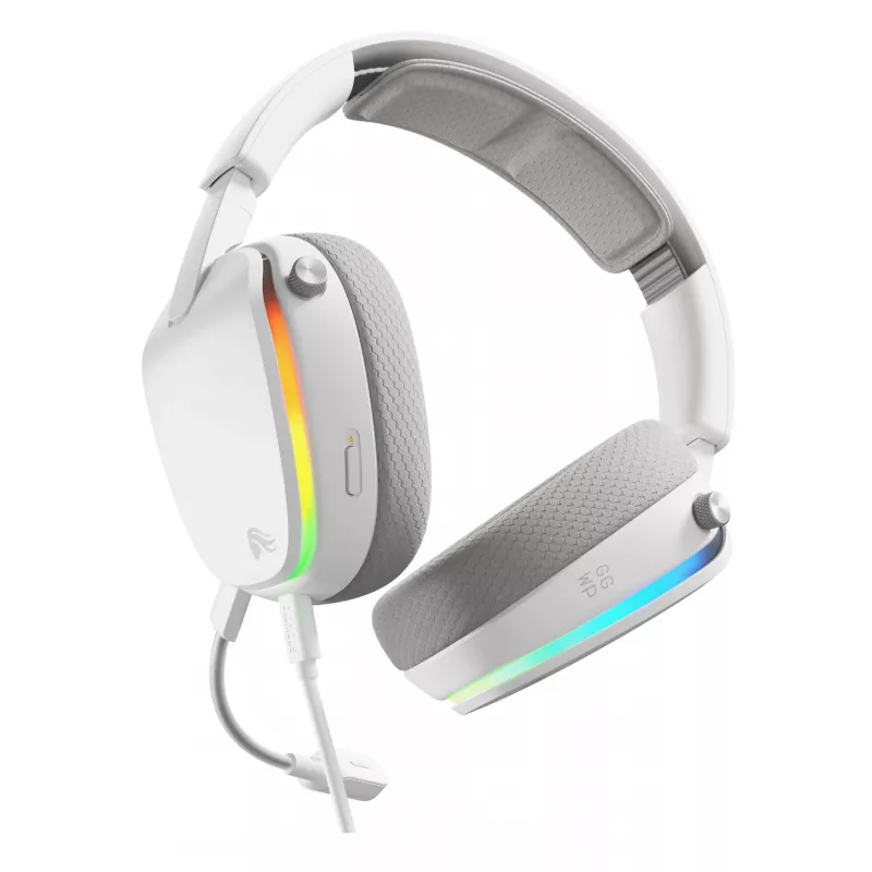 Glorious Gaming GHS Eternal RGB – Stereo RGB žaidimų ausinės, PC, PS5, PS4, Switch, baltos