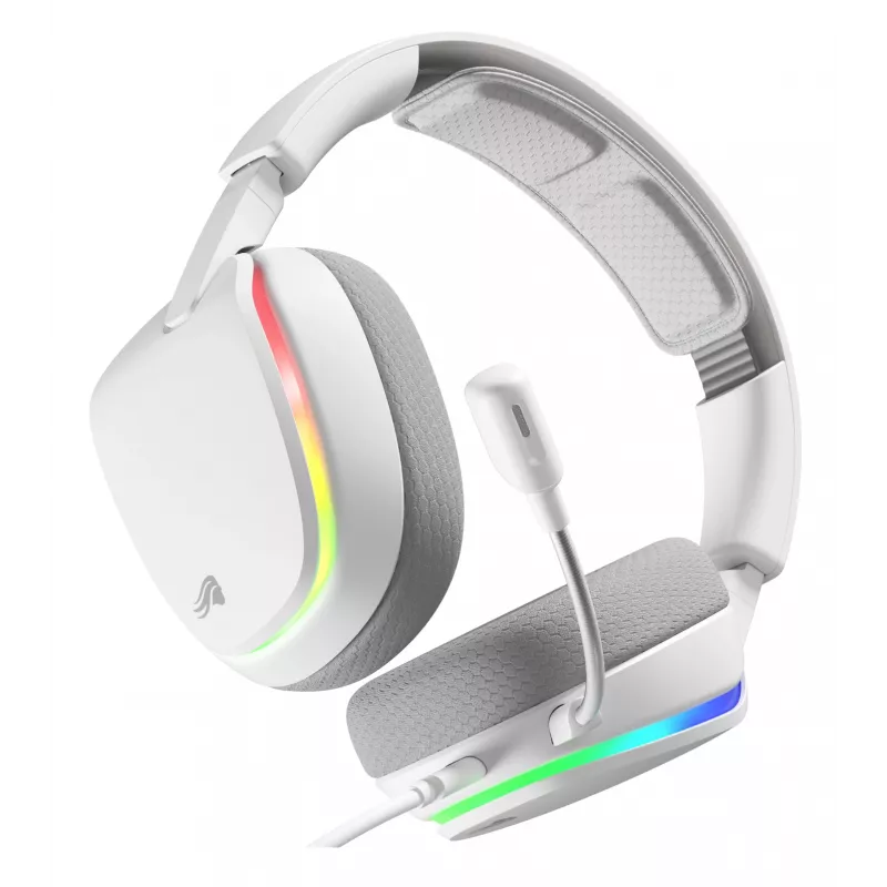Glorious Gaming GHS Eternal RGB – Stereo RGB žaidimų ausinės, PC, PS5, PS4, Switch, baltos