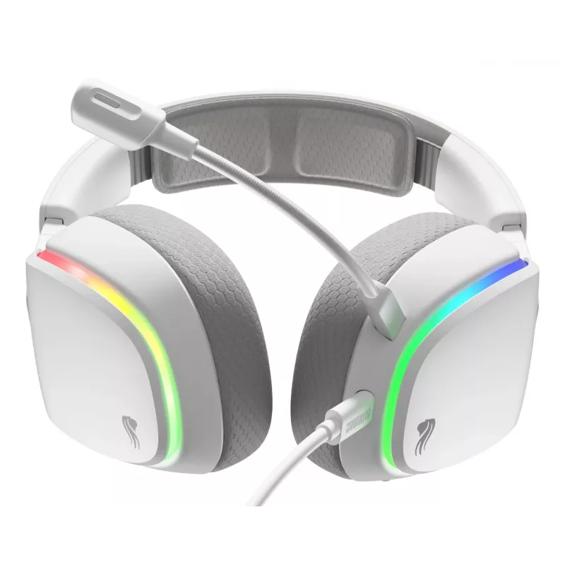 Glorious Gaming GHS Eternal RGB – Stereo RGB žaidimų ausinės, PC, PS5, PS4, Switch, baltos
