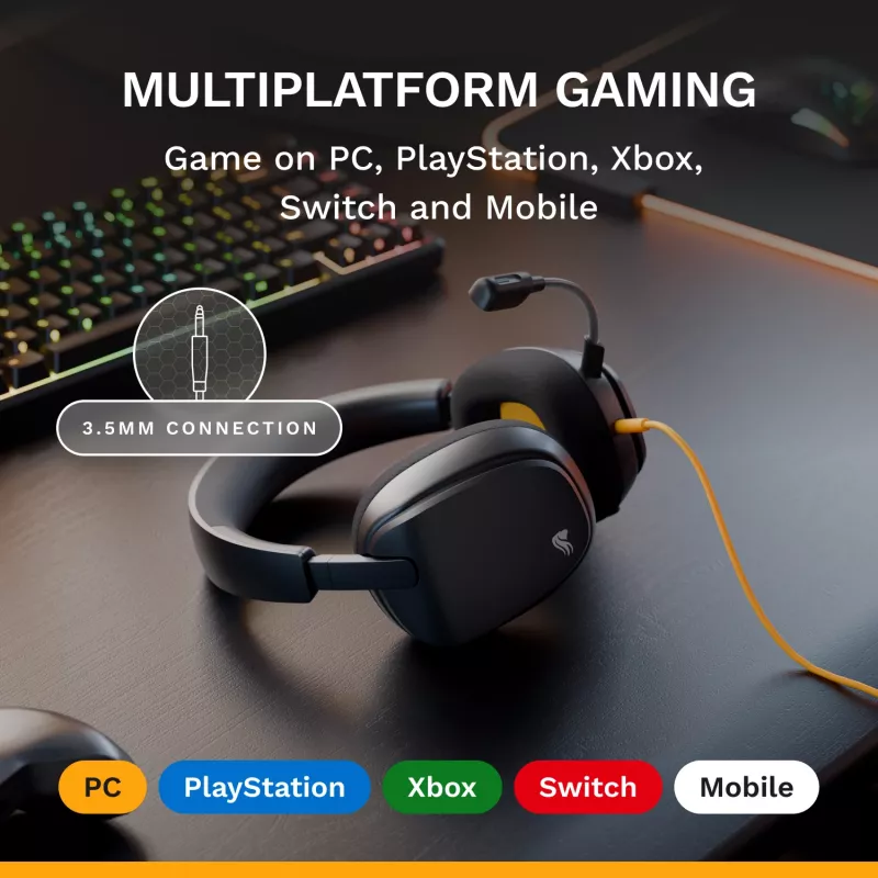 Glorious Gaming GHS Eternal – Stereo žaidimų ausinės PC, PS5, PS4, Xbox, Switch