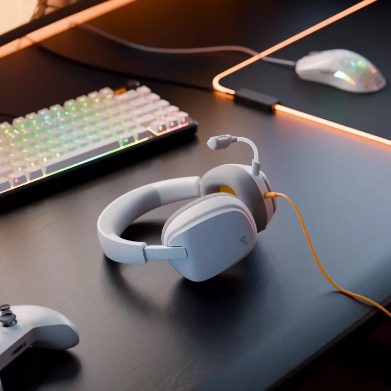 Glorious Gaming GHS Eternal – Stereo žaidimų ausinės, baltos
