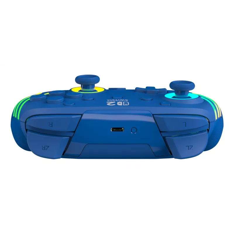 Belaidis ir laidinis žaidimų pultas Turtle Beach Afterglow Wave Blue, skirtas Nintendo Switch 2 – Bluetooth/USB-C, RGB, įmontuota 20 h baterija, 3 m laidas