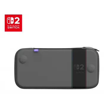 Kelioninis dėklas Turtle Beach PlayTrek Slim Case, skirtas Nintendo Switch 2, anglies juodos spalvos, 290×58×145 mm