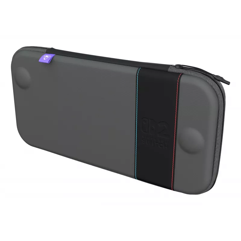 Kelioninis dėklas Turtle Beach PlayTrek Slim Case, skirtas Nintendo Switch 2, anglies juodos spalvos, 290×58×145 mm