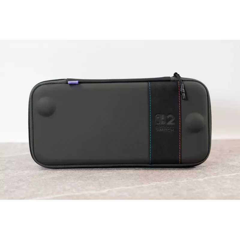 Kelioninis dėklas Turtle Beach PlayTrek Slim Case, skirtas Nintendo Switch 2, anglies juodos spalvos, 290×58×145 mm