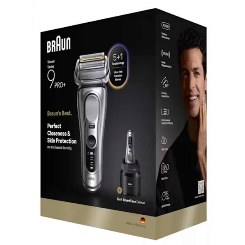 Folijos skustuvas Braun Series 9 Pro+ 9667CC sidabrinis nerūdijantis plienas