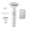 Braun Silk-épil 9 9-030 epiliatorius su 40 pincetų, baltas
