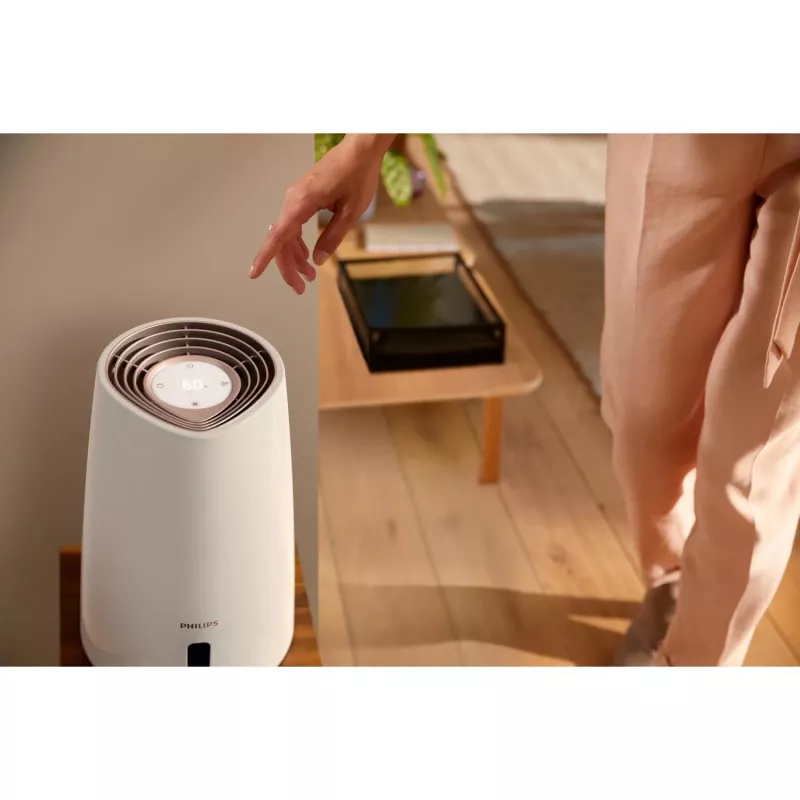 Philips HU3916/10 drėkintuvas 3 L ultragarsinis, 25 W, baltas/rožinis auksas, 250×250×375 mm