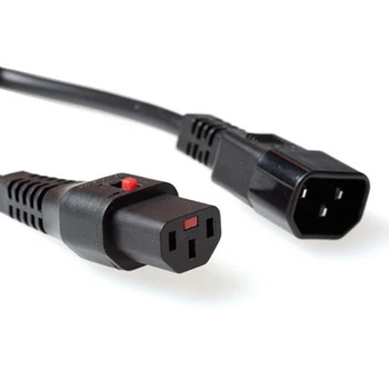ACT maitinimo laidas C13 IEC Lock C14 juodas 1 m PC1024 230V 10A