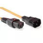 ACT maitinimo laidas su užraktu C13 – C14 oranžinis 3 m PC942 230V 10A