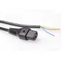 ACT maitinimo laidas su užrakinama C13 jungtimi, atviras galas, juodas, 2 m, PC1025, 230 V, 10 A