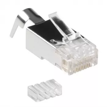 ACT RJ45 (8P/8C) CAT6A ekranuotas modulinis jungtis apvaliam kabeliui su vientisais arba suvytais laidininkais