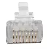 ACT FA2000 CAT6A ekranuotas RJ45 modulinis jungtis apvaliam kabeliui (7–8 mm), 25 vnt.