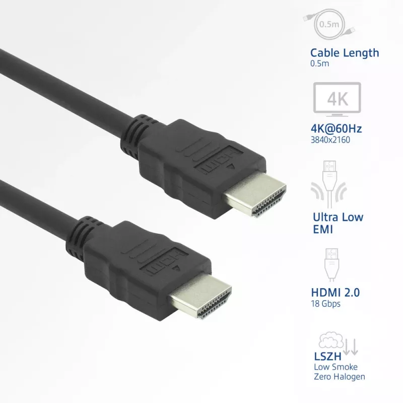 ACT AK3874 HDMI laidas 3 m HDMI A tipo (standartinis) Juoda