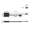 Adapteris ACT HDMI į USB Type-C moteriškas, 4K@60Hz, 0,25 m
