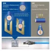 ACT Blue 25 m S/FTP CAT6A B2ca PoE++ 100W vientisas paruoštas montavimo kabelis, RJ45 kištukas – kištukas