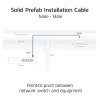 ACT Blue 35 m S/FTP CAT6A B2ca PoE++ 100W vientisas gamyklinis montažinis kabelis, RJ45 kištukas – kištukas